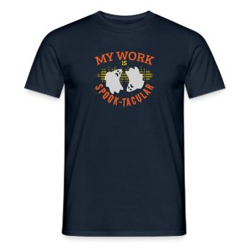 Chasseur de fantômes professionnel Travail drôle effrayant - T-shirt homme - marine - Devant - AI Model Male 178 light (178cm)
