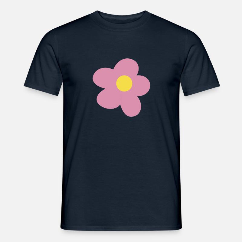 Kinder Comic - Blume - Männer T-Shirt - Navy