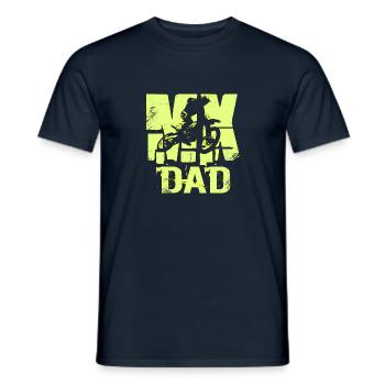 MX DAD Motocross - Men's T-Shirt - navy - Front - AI Model Male 178 light (178cm)