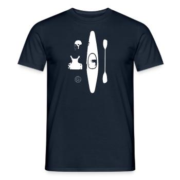 Canoe Polo - Männer T-Shirt - Navy - Vorne - AI Model Male 178 light (178cm)