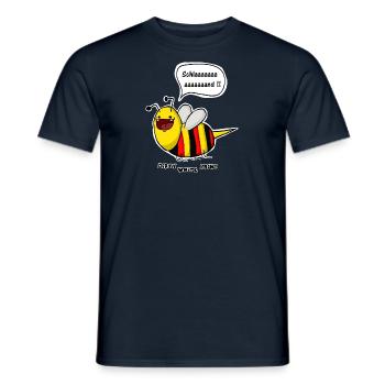 Biene Schlaaand - Premium Longsleeve - Women - Men's T-Shirt - navy - Front - AI Model Male 178 light (178cm)