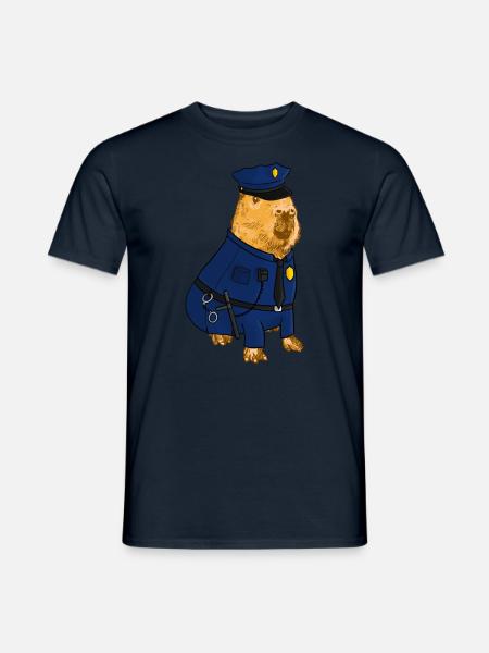 Polizei Capybara - Männer T-Shirt - Navy