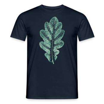 Eichenblatt - Helles Naturgrün- Blatt/ Eiche/ Baum - Männer T-Shirt - Navy - Vorne - AI Model Male 178 light (178cm)