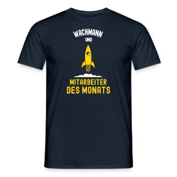 Wachmann Mitarbeiter des Monats Sicherheitsdienst - Männer T-Shirt - Navy - Vorne - AI Model Male 178 light (178cm)