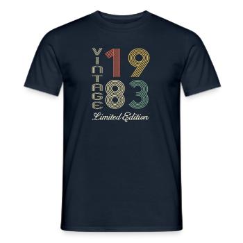 1983 Birthday Born in 1983 Vintage Retro. Editio - Men's T-Shirt - navy - Front - AI Model Male 178 light (178cm)