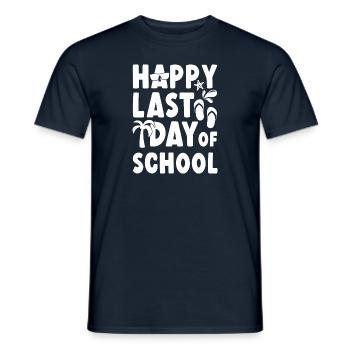 Dernier jour d’école - T-shirt homme - marine - Devant - AI Model Male 178 light (178cm)