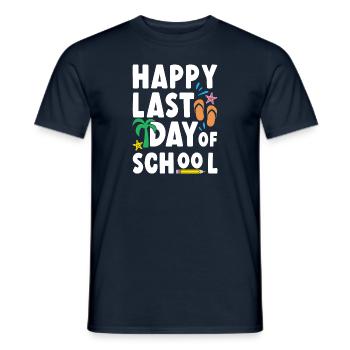 Dernier jour d’école - T-shirt homme - marine - Devant - AI Model Male 178 light (178cm)