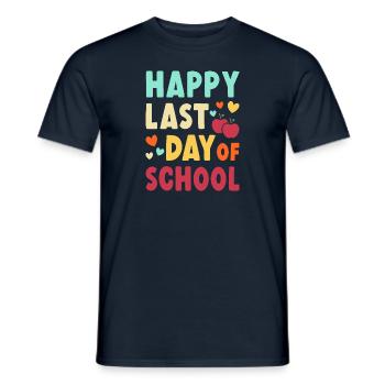 Dernier jour d’école - T-shirt homme - marine - Devant - AI Model Male 178 light (178cm)