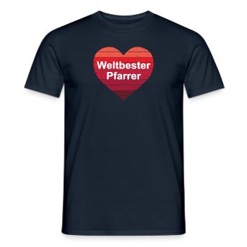 Weltbester Pfarrer Pastor Priester Beste Pfarrers - Männer T-Shirt - Navy - Vorne - AI Model Male 178 light (178cm)