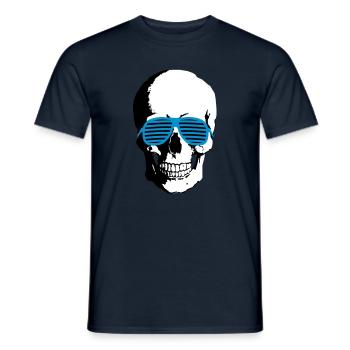 Skull - Männer T-Shirt - Navy - Vorne - AI Model Male 178 light (178cm)