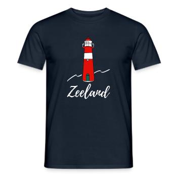 Phare zeeland - T-shirt homme - marine - Devant - AI Model Male 178 light (178cm)