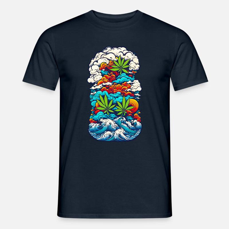 High waves 04 - Männer T-Shirt - Navy