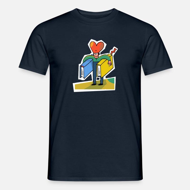 Buchhändler - Männer T-Shirt - Navy