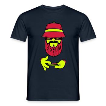 logo beard bob - T-shirt homme - marine - Devant - AI Model Male 178 light (178cm)