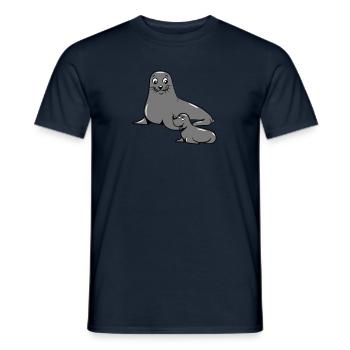 See dog mama baby - Men's T-Shirt - navy - Front - AI Model Male 178 light (178cm)