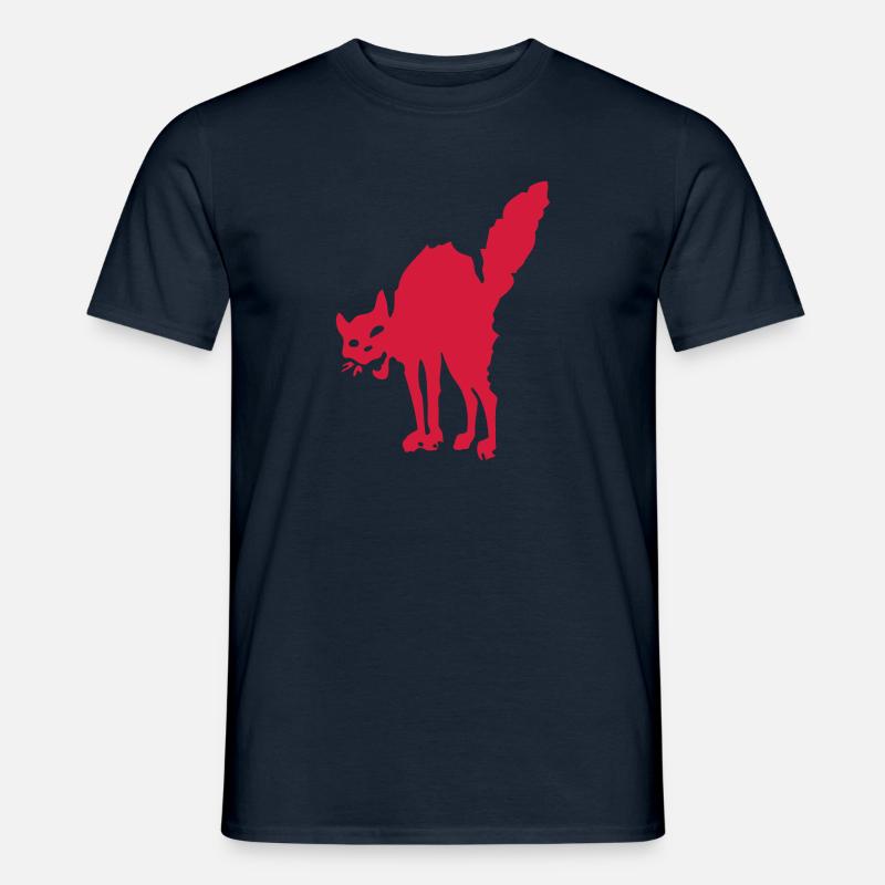 Black Cat and Red Cat - Männer T-Shirt - Navy