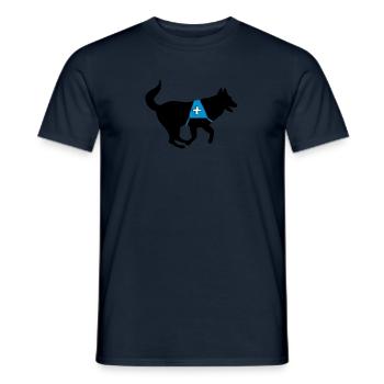 rettungshund_cb - Männer T-Shirt - Navy - Vorne - AI Model Male 178 light (178cm)