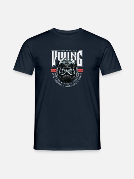 VIKING, VICTORY OR VALHALLA! - Men's T-Shirt - navy
