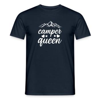 Camping Queen - T-shirt homme - marine - Devant - AI Model Male 178 light (178cm)