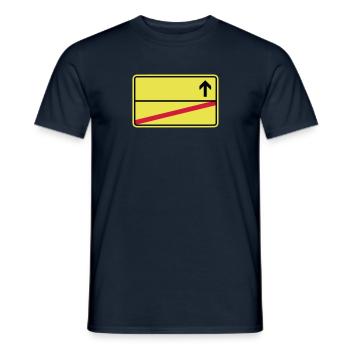 Ortsschild - Männer T-Shirt - Navy - Vorne - AI Model Male 178 light (178cm)