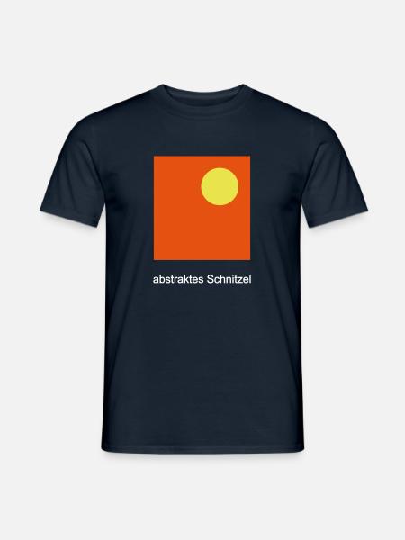 abstraktes Schnitzel, Wiener Schnitzel, Schnitzel, - Männer T-Shirt - Navy