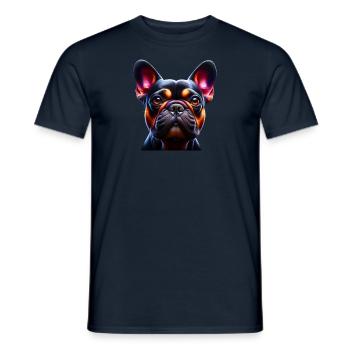 französische Bulldogge - French Bulldog - Männer T-Shirt - Navy - Vorne - AI Model Male 178 light (178cm)