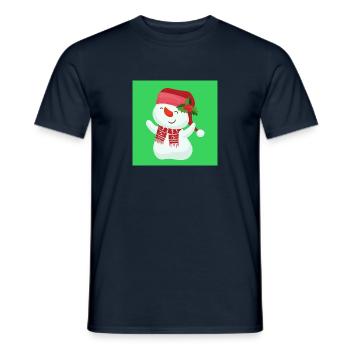schneemann2 - Männer T-Shirt - Navy - Vorne - AI Model Male 178 light (178cm)