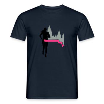 Marathon - Mainz - runner - Run - Run - 3C - Men's T-Shirt - navy - Front - AI Model Male 178 light (178cm)