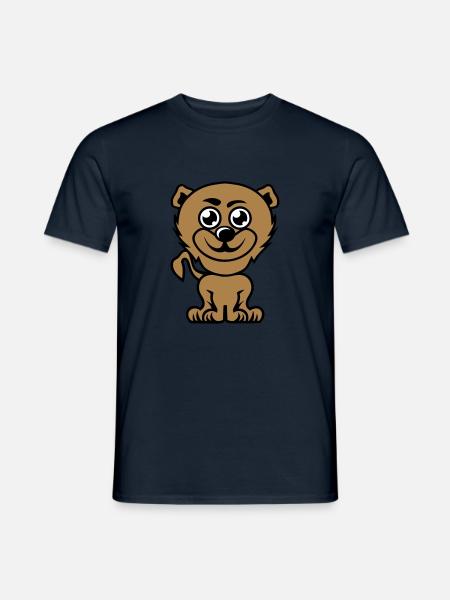 bear drawing child animals - Men's T-Shirt - navy