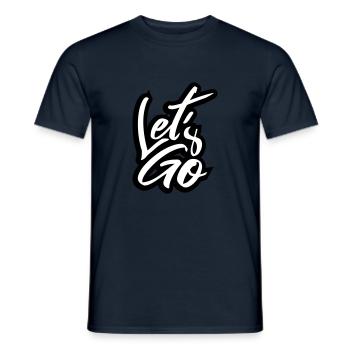 Graffiti Let s - T-shirt homme - marine - Devant - AI Model Male 178 light (178cm)