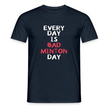 badminton badminton player badminton badminton day - Men's T-Shirt - navy - Front - AI Model Male 178 light (178cm)