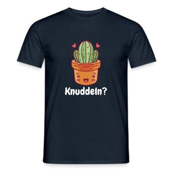 Kaktus zum Knuddeln- Lustiger süßer Kaktus - Männer T-Shirt - Navy - Vorne - AI Model Male 178 light (178cm)