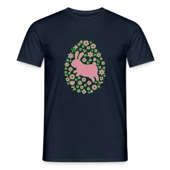 Easter and Flowers - Men's T-Shirt - navy - Front - AI Model Male 178 light (178cm)