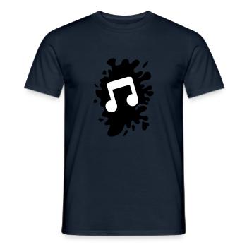 blob music note - Men's T-Shirt - navy - Front - AI Model Male 178 light (178cm)