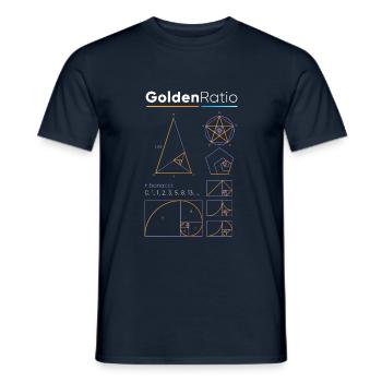 Goldener Schnitt - Männer T-Shirt - Navy - Vorne - AI Model Male 178 light (178cm)