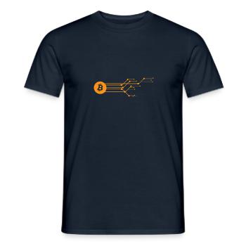 Bitcoin Blockchain - Men's T-Shirt - navy - Front - AI Model Male 178 light (178cm)