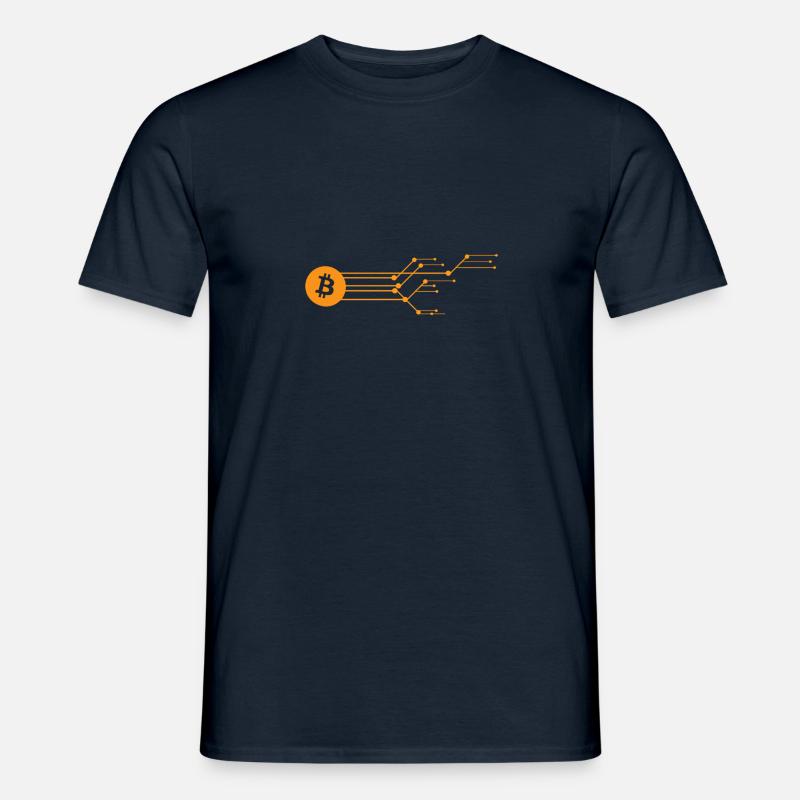 Bitcoin-Blockchain - Männer T-Shirt - Navy