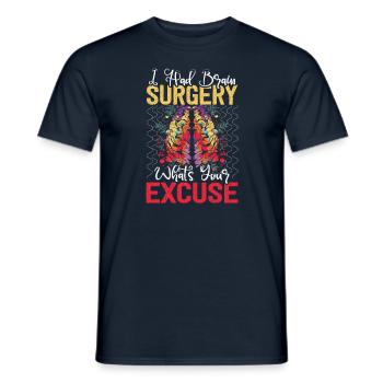 Funny Had Brain Surgery Survivor - Männer T-Shirt - Navy - Vorne - AI Model Male 178 light (178cm)