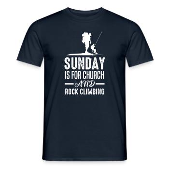 klettern kletterer bergsport boulder boulderer - Männer T-Shirt - Navy - Vorne - AI Model Male 178 light (178cm)