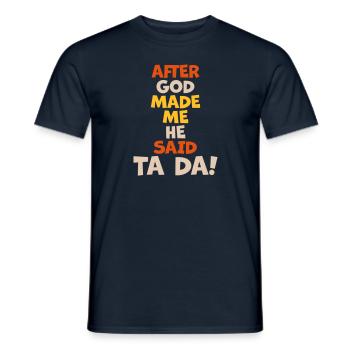 Après que Dieu m’ait fait - T-shirt homme - marine - Devant - AI Model Male 178 light (178cm)