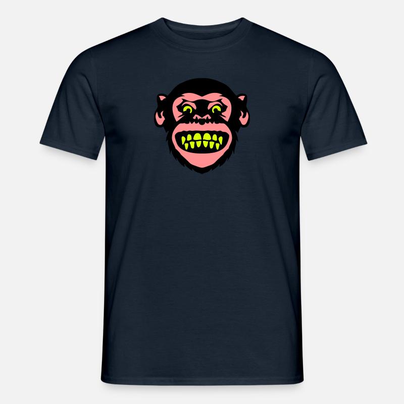 monkey monkey Grimasse 8 - Männer T-Shirt - Navy