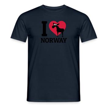 I love Norway - Men's T-Shirt - navy - Front - AI Model Male 178 light (178cm)