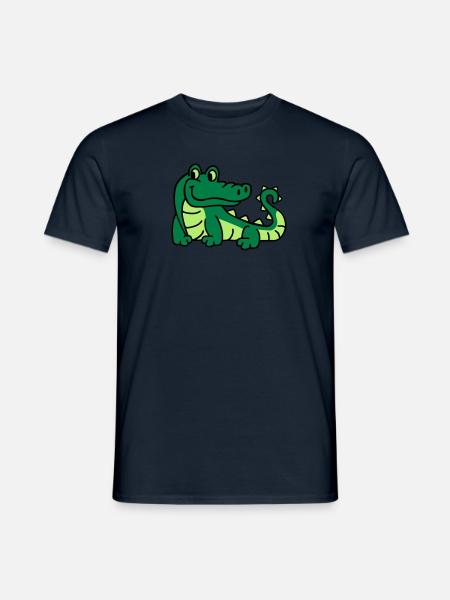 Krokodil - Männer T-Shirt - Navy