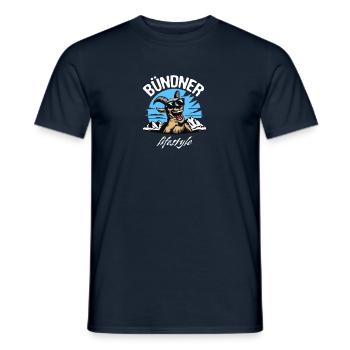 Style de vie grison - T-shirt homme - marine - Devant - AI Model Male 178 light (178cm)