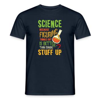 Drôle de science disant chimiste - T-shirt homme - marine - Devant - AI Model Male 178 light (178cm)