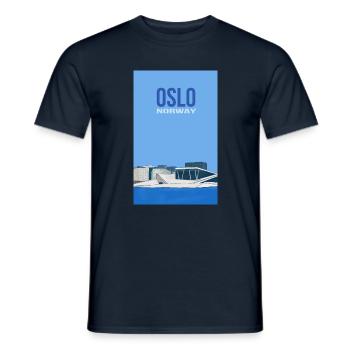 Oslo Norway - Men's T-Shirt - navy - Front - AI Model Male 178 light (178cm)