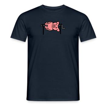 Pig Barbecue - T-shirt homme - marine - Devant - AI Model Male 178 light (178cm)