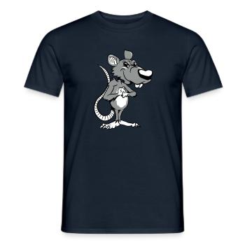 ratte fies gemein - Männer T-Shirt - Navy - Vorne - AI Model Male 178 light (178cm)