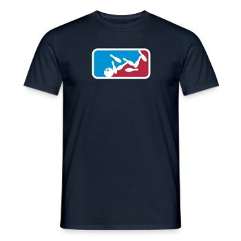 sport design hit bowling épingles renverser grève - T-shirt homme - marine - Devant - AI Model Male 178 light (178cm)
