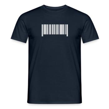 Barcode II - T-shirt homme - marine - Devant - AI Model Male 178 light (178cm)